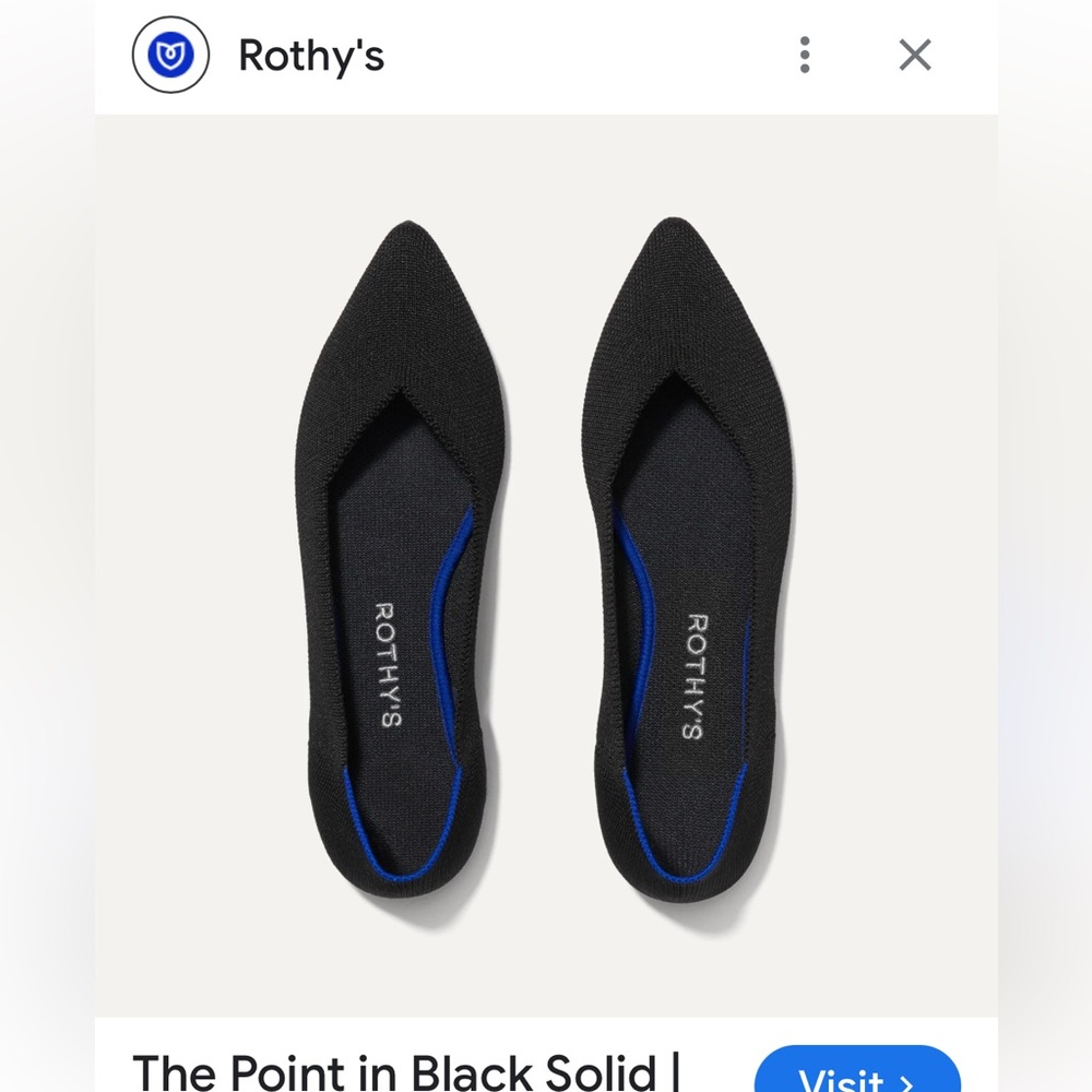 Rothy's Women's Black and Blue Loafers
